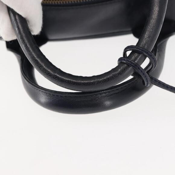 Christian Dior Hand Bag Leather Navy Gold Auth BA5820 - Picture 7 of 16